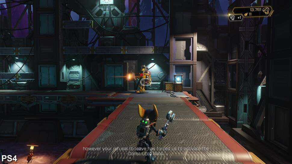 This industrial area on Aridia features additional light sources and shadows, giving the environment a more realistic look and feel. The original appears rather plain in comparison and lacks ambient illumination of the environment