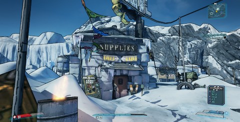 Borderlands 2 running at full, glorious 1080p on PC. As well as the impressive draw distances possible here, the game takes full advantage of physics-based tasks such as cloth and fluid simulation. We're also glad to report that higher quality textures and light shafts are included in full force.