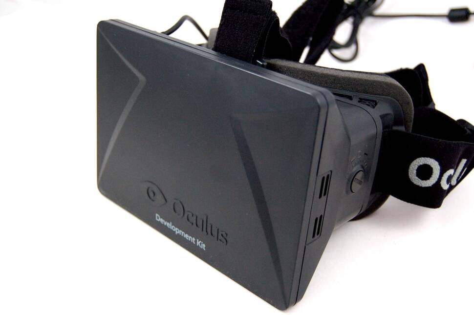 The Oculus Rift development kit. Bearing in mind the vintage gaffer-taped Carmack original, the fit and finish of the unit is remarkably robust with a genuine feel of quality to it
