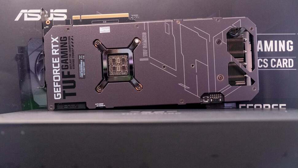 The aluminium fin stack solution extends nearly the full length of the card