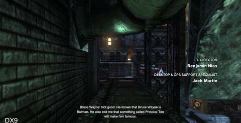 A couple of comparison shots showing how tessellation and displacement mapping improve the look of the game in DX11 mode. The rounded brickwork on the wall to the left in the top shot, and the background detail behind Poison Ivy on the bottom shot are subtle but effective additions overall.