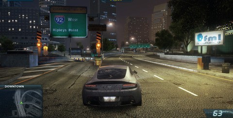 Most Wanted is a visually arresting game at higher resolutions on PC, but the clarity is sullied a little by the enforced post-process AA. This blurs over some of Criterion's beautiful asset work, though having sky-high resolutions helps with visibility over long highway stretches.