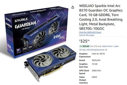 The sorry state of B570 pricing in the US, at the time of writing.