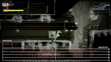 Cutscenes at 30fps, gameplay at 60fps - though occasionally what looks like background streaming can cause momentary performance dips in-game.