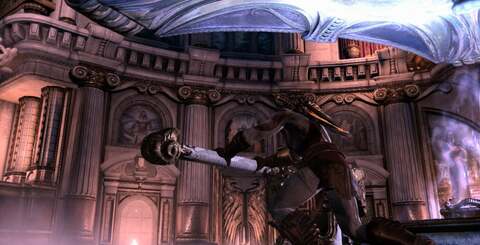 MLAA-style edge-smoothing looks absolutely sensational in still shots but the effect often deteriorates with pixel-popping artifacts. In God of War III this only became especially obvious in the scene shown in the bottom right image.