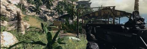 Original CryEngine 3 console shots on the left, our PC replica on the right. Building the replica allowed us to better understand the nature of CryTek's console rendition of these classic Crysis scenes.