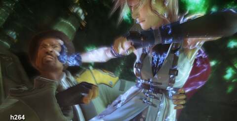 This fast-paced ruck between our two heroes is a compression nightmare for Bink, even at the reduced 1024x576 resolution. Once again, the more advanced codecs perform much better when compared to the PS3 capture.