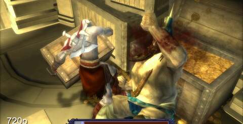 So how does the remastering actually look? Here's a couple of comparison shots of Chains of Olympus, where we compare the same scenes in both 720p and 1080p. Click the thumbnails for the full images.