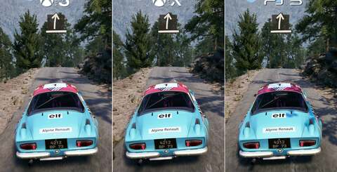 Xbox Series S, Series X and PS5 compared in various scenes. Note PS5 has more detailed shadows, while Series S is noticeably less sharp thanks to its lower internal resolution.