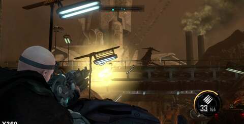 Volition uses a low-resolution alpha buffer for smoke, fire and particle effects, which can amplify jaggies, as seen in the top shots. Below that, there's a comparison of texture detail and anti-aliasing. Typically, 360 looks sharper while edge-smoothing is more pleasingly handled on PS3 via MLAA.