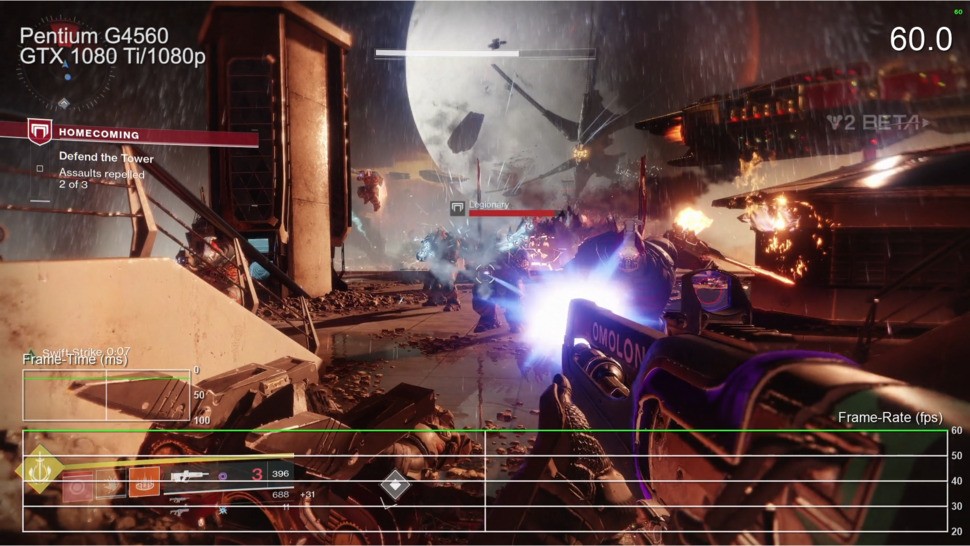 We'd say that the Pentium G4560 or Core i3 6100 are the baseline CPUs for running Destiny 2 at 60fps - and you'll need an Nvidia card to pair with them. With an AMD GPU, the increased driver overhead requires an i5-level processor.