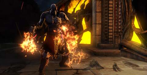 The series' high grade visuals could be taken to greater heights on PS3 - but only given more time. Level of detail scaling isn't optimised for every scene, meaning the quality of Kratos' model remains at a constant maximum regardless of the camera's distance from him.