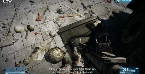 Comparing Ultra with the Low graphical presets shows us that all objects and foliage are in place regardless of setting - although a price is paid in texture quality. Flickering, dithered shadows also stand out as a larger distraction on the lower settings.