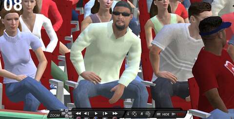 More MLB &lsquo;08 vs &lsquo;09 comparison shots, this time of the crowd graphics. State-of-the-art in &lsquo;08, but massively improved in the new version.