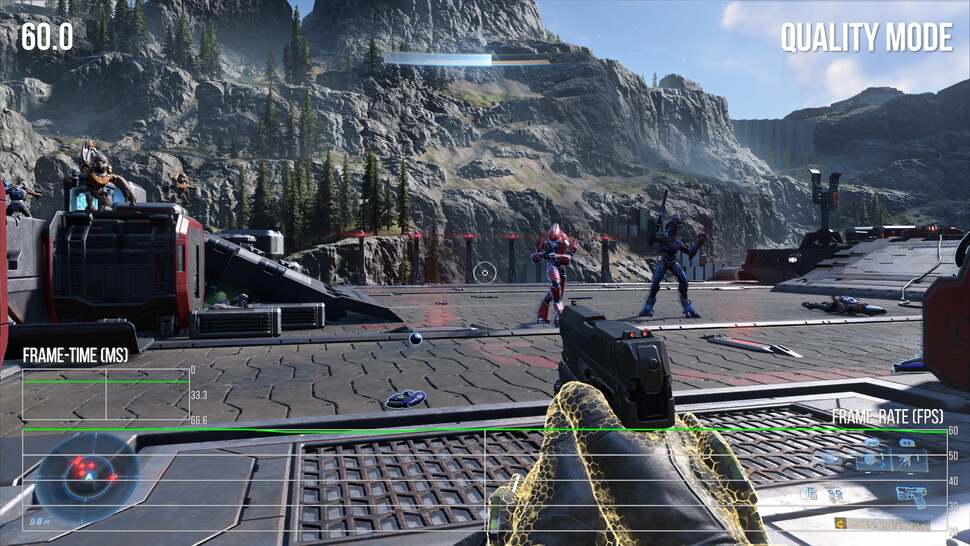 Series X's quality mode runs at 60fps with only extremely minor single frame drops. It's solid - and the best way to play