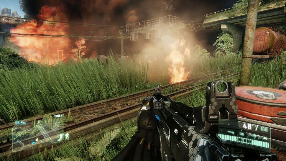 Power consumption and heat generation are the big challenges facing R9 390 and indeed 390X. You can overclock these cards, but not by much (if you're looking for stability across your library of games). This scene from Crysis 3 is great for testing overclock stability and peak power draw during gameplay.