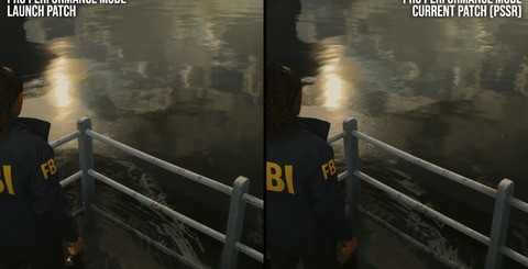 We couldn't spot any settings tweaks in these side-by-side comparisons between the launch and current versions of Alan Wake 2 on PS5 Pro in performance mode, despite Remedy's claims of changes.