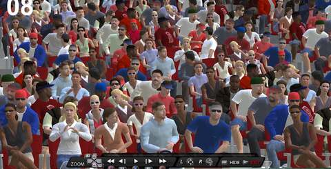 More MLB &lsquo;08 vs &lsquo;09 comparison shots, this time of the crowd graphics. State-of-the-art in &lsquo;08, but massively improved in the new version.