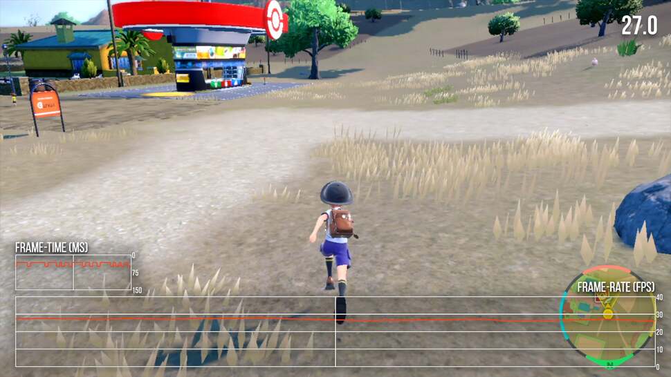 Even running in a best case scenario, the game still cannot consistently hit 30 frames per second - Arceus was far more consistent than this