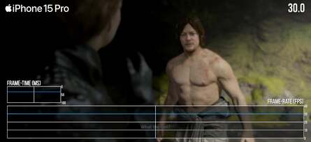 Death Stranding on iOS can run perfectly well at its 30fps target, but elsewhere. there are some game-changing hits to performance.
