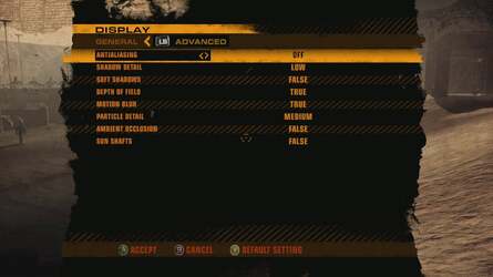 Red Faction: Guerrilla's settings for medium and high respectively. You really need to be looking at the high setting for a console-beating experience, but even then some texture filtering appears to be carried off better on both PS3 and Xbox 360.
