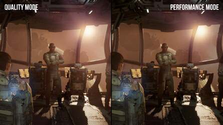 Quality mode and performance mode look fairly close, with a higher resolution and RT AO in the quality mode.