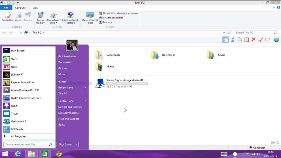 The piece de resistance - as it's an x86 tablet running full Windows, you can download and install any standard Windows app. Though challenging programs like Premiere Pro are off the table