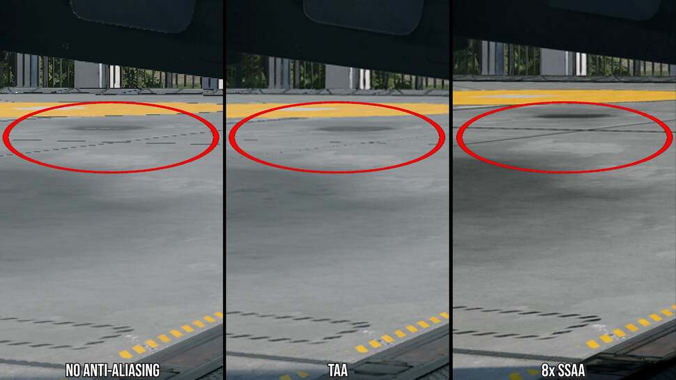 TAA has many boons, but isn't a fully fledged alternative to super-sampling as seen here in Halo Infinite. We'd suggest that being able to turn off TAA and include SSAA options is an excellent future-proofing option for PC games