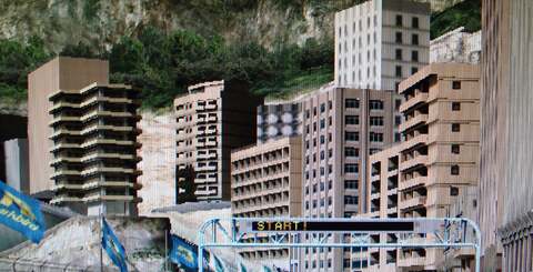 Scaling is far behind the best HDTVs on the market, but better than the solutions found on many monitors. The top row shows a close up 720p/1080p comparison using Ridge Racer 7 on the PS3, while on the bottom some 480p shots to give you an idea of what standard definition sources look like when scaled on the Acer.