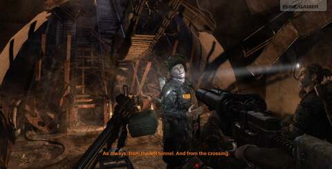 Revealing shots from Metro 2033 showing the 4A Engine in action. Note that these grabs are all taken from gameplay. No cinematics, not even engine-driven cut-scenes.