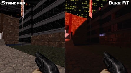 Side-by-sides showing the game running with RT enabled or as the standard Raze visuals. Again, click to enlarge. 