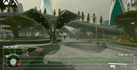 There are no outstanding performance concerns with Starfield on Xbox Series X. It runs flat-out at 30fps with consistent frame-pacing. Only areas of the larger cities can make a small dent on the 30fps target.
