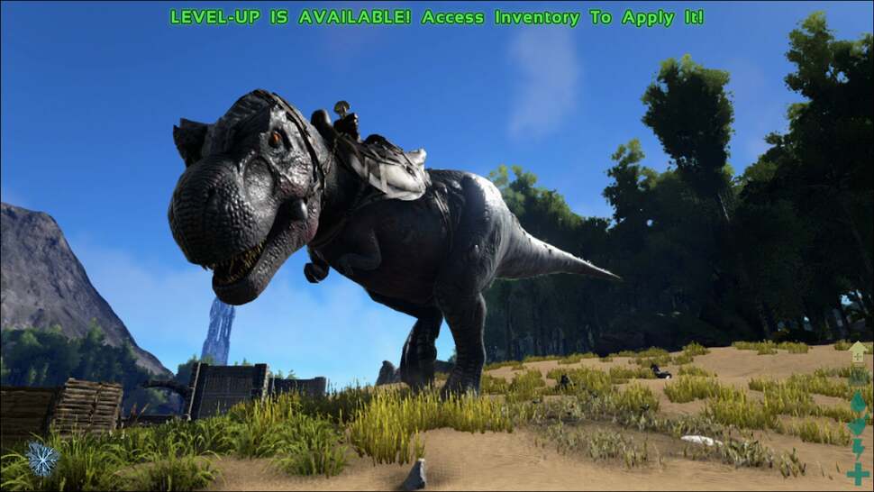 Dinosaur rendering is a high point in Ark, although these elements still need work. We see a fair amount of detail but surface shaders appear rather basic, giving the dinosaurs more of a rubbery or plastic-like look