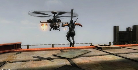 Ninja Gaiden 3 operates with a dynamic framebuffer and uses differing implementations of NVIDIA's FXAA on both formats - the 360 featuring a stronger edge-detection routine which blurs texture details slightly. There's isn't much of a difference between the two when they both render natively in 720p (top) but when using sub-HD framebuffers the PS3 looks visibly sharper with more fine detail being resolved in the artwork (bottom).