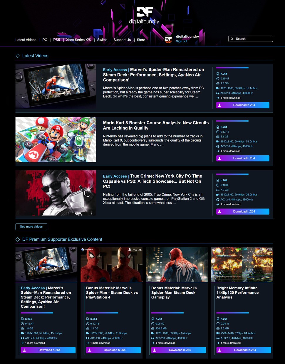 A look at the new Digital Foundry website