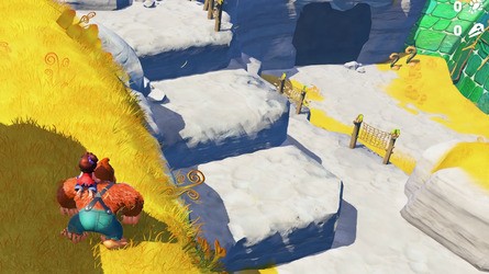 While DK Bananza is visually impressive on the whole, shadows are one area where you can spot compromises - including extremely low resolution shadows in some scenes (eg Pauline's hand, left) and flickering shadows in others (eg the steps).