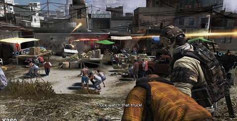 The PS3 suffers for its lower quality anti-aliasing method, which blurs over some higher quality textures. In the second image, we see that textures can hit some surprising lows in terms of resolution on both versions - a look that doesn't match the rest of the game.