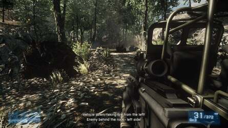 While the campaign experience - on the early levels at least - is similar between console and PC, later levels and many of the multiplayer maps utilise larger, expansive environments which offer up a significant level of improvement on PC.