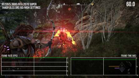 Dynamic resolution scaling ensures consistent frame-rates. RTX 3070 achieves a consistent 1800p60 with DLSS, while RTX 2070 Super does the same with 1440p60 - with occasional dips beneath on that card in some cutscenes.