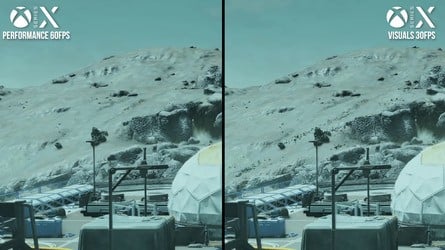 Some small graphical setting tweaks are visible between the performance and visuals mode, including differences in distant detail and resolution.