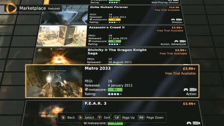 Buying games within the OnLive service is very easy and very fast - and the lure of instant access to your purchases is very strong. The only slight annoyance is that credit card details can only be entered on the website, not within the OnLive portal.