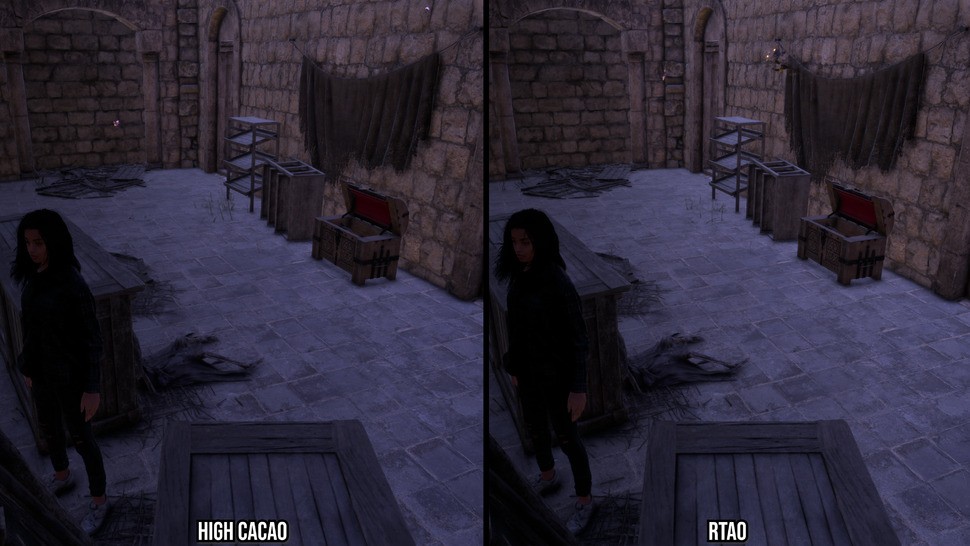 The additional ray-traced ambient occlusion does not function as expected in gameplay, leaving the game with same lighting issues as found on PS5
