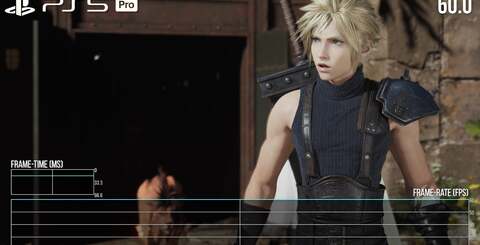 Frame-rate isn't locked to 60fps in the standard PS5's performance mode. On top of the vast image quality upgrade, the Pro improves performance too. Across the entire seven minute clip we have, we only saw single frame drops close to camera cuts in cutscenes.