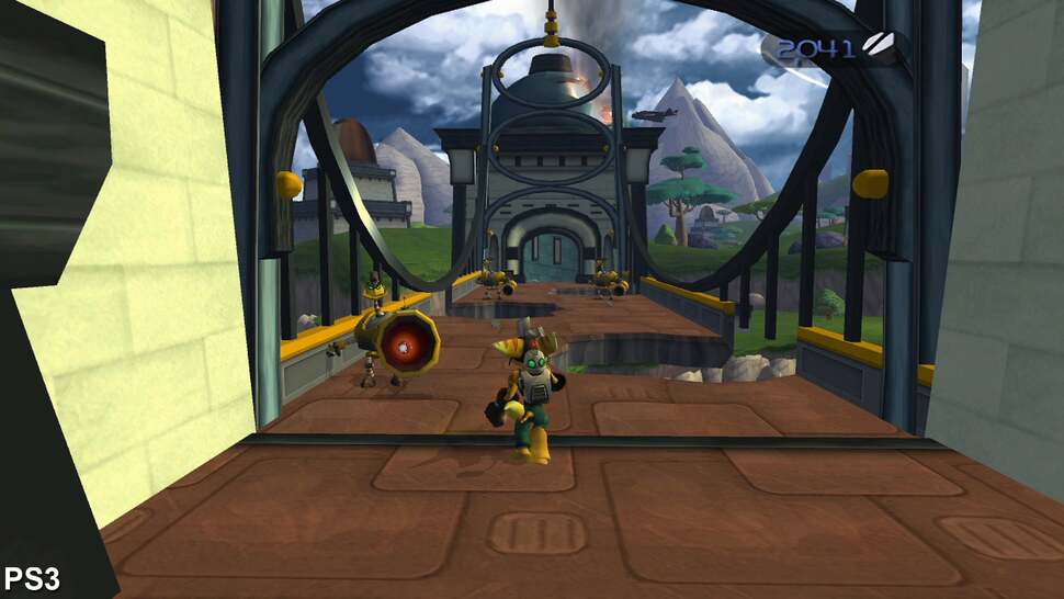 The HD remaster on PS3 features slight remodelling of environment assets, such as adding additional polygon detail to the rails holding up the bridge. However, the PS4 remake extensively reworks the whole environment