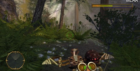 Just Add Water show us how Stranger's Wrath HD would have looked without the implementation of Sony's MLAA tech, alongside shots from the finished game. The artwork style suits the post-process technique rather well.