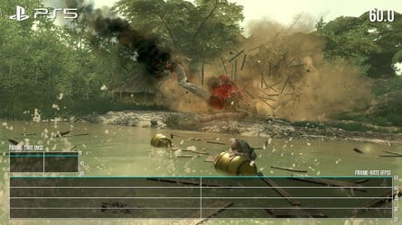 As you'd expect, frame-rates are perfect on PS5 but drops are possible on PS4, with double-buffer v-sync dropping frame-rates to 30fps when transparencies start to fill the screen. Click to enlarge. 