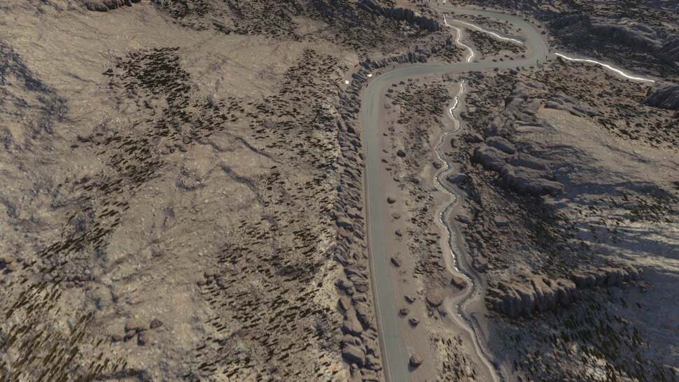 Despite materials accurately reflecting light, some surfaces still appear a little rubbery or more plastic-like under certain lighting conditions. Here the rocks look closer to a CG render rather than photorealistic