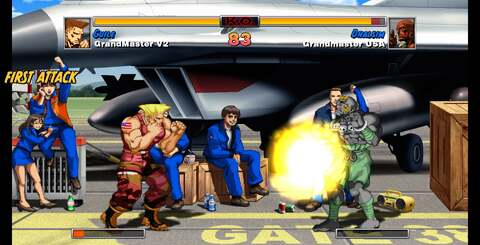 Four shots from the Xbox 360 version of Capcom&rsquo;s Super Street Fighter II Turbo HD Remix, losslessly derived from the HDMI output of the console. Lavish artwork but have the character sprites actually been (poorly) scaled, or is the game just bugged?