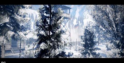 The 'screen door' effect is also evident on PC. The lower the anti-aliasing setting, the more evident it is. Here you see Xbox 360 up against PC in '1xAA' mode in DX10.