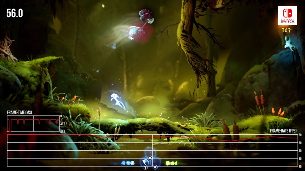 The end result is a mostly locked 60fps on Switch with only minor dips to performance